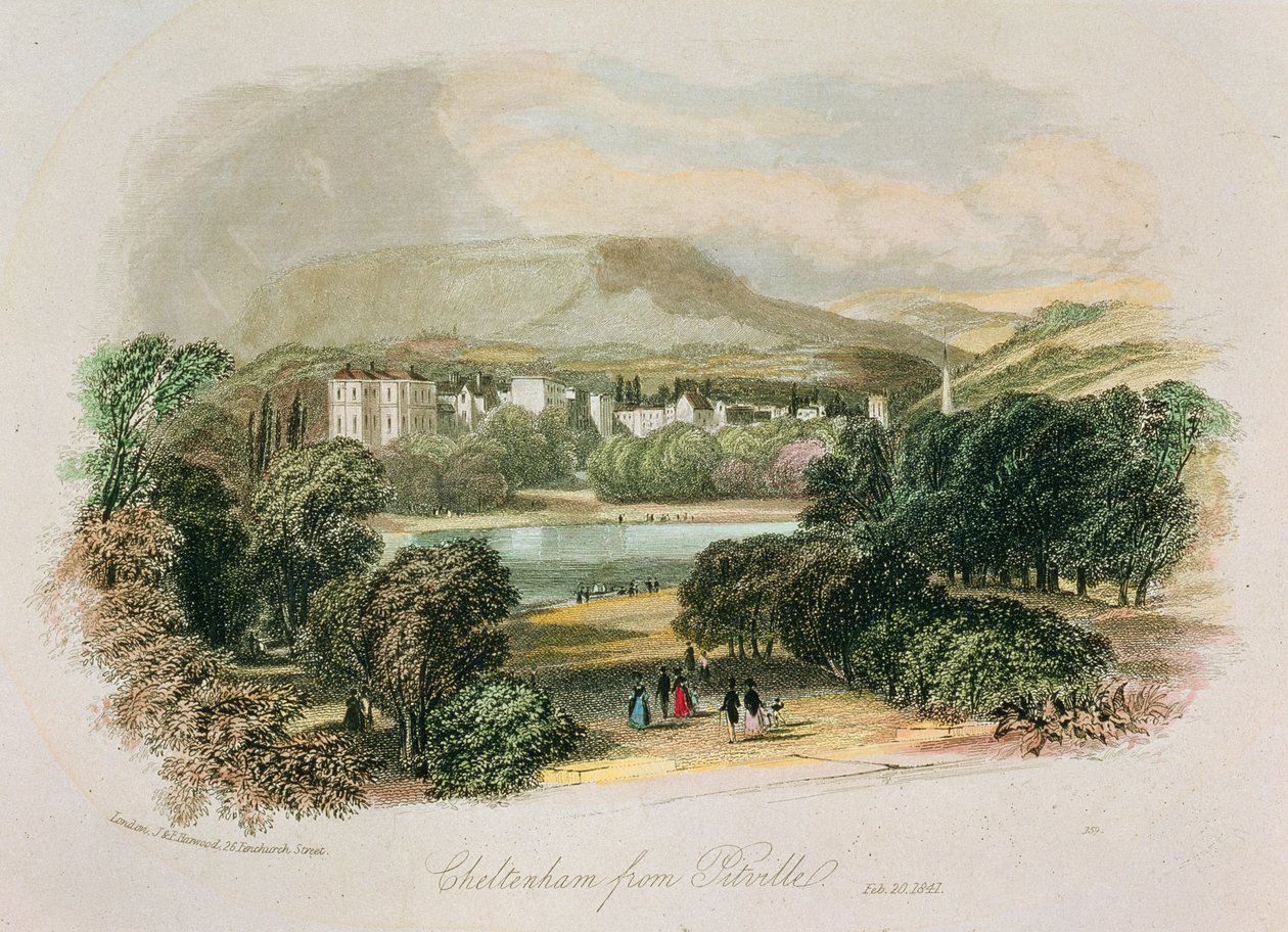 Cheltenham: fra Pittville, 1841 av English School