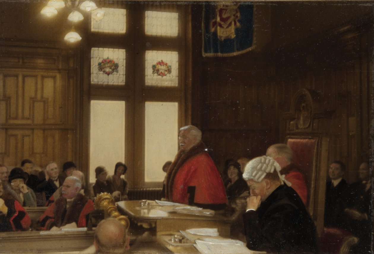 Rådmann Norton Courlander i rådhuset, Richmond av English School