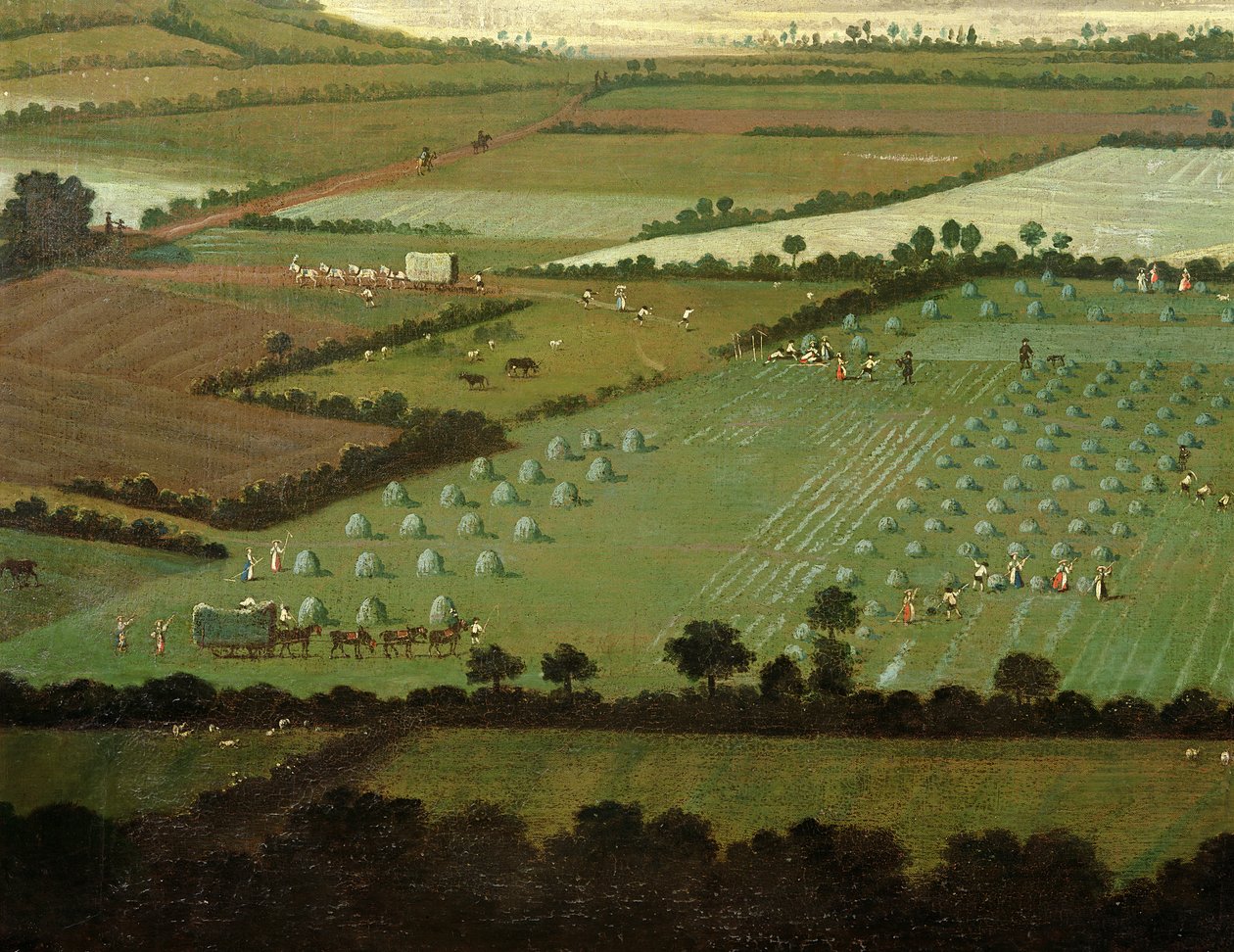 Country Round Dixton Manor, ca. 1725 (detalj av 18102) av English School