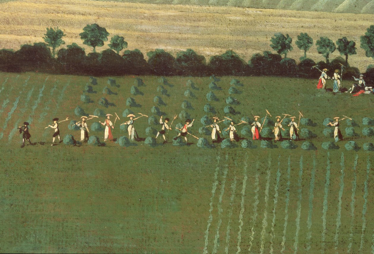 Country Round Dixton Manor, ca. 1725 (detalj av 18102) av English School