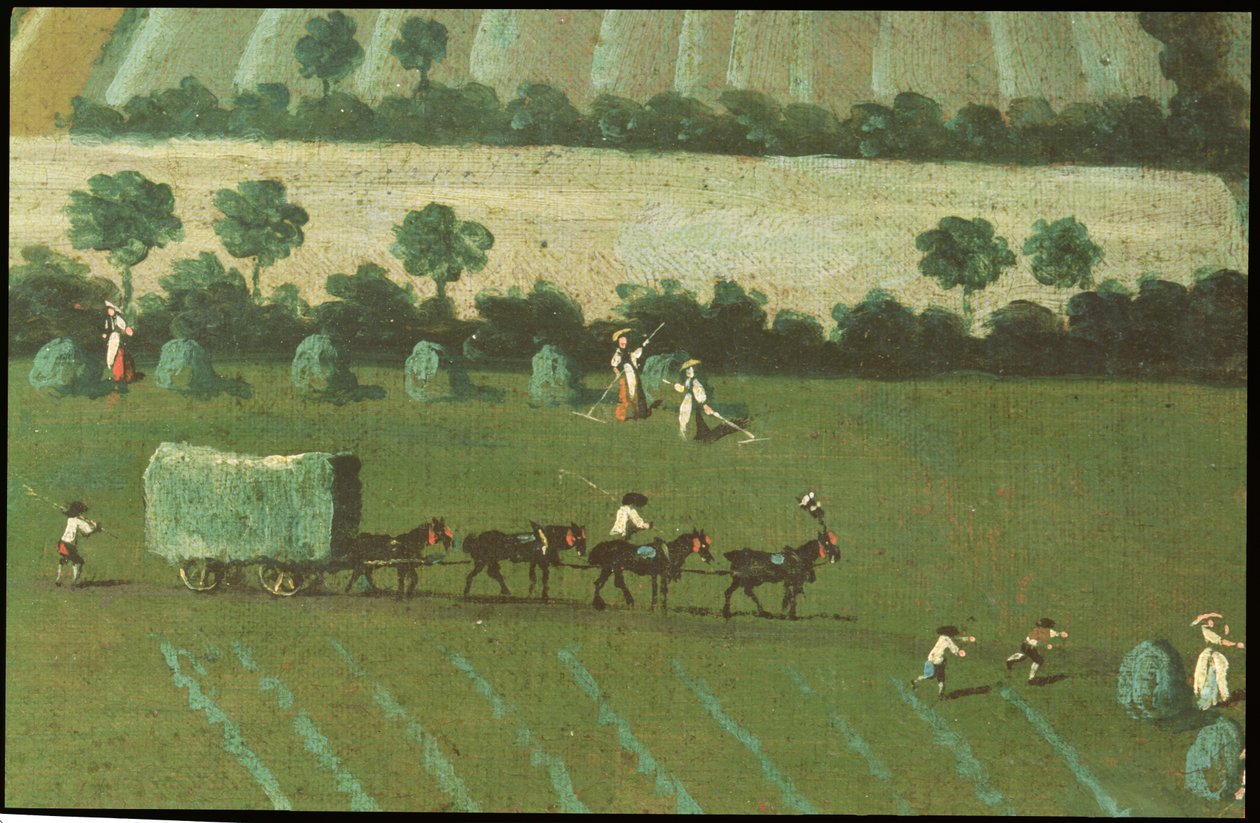 Country Round Dixton Manor, ca. 1725 (detalj av 18102) av English School