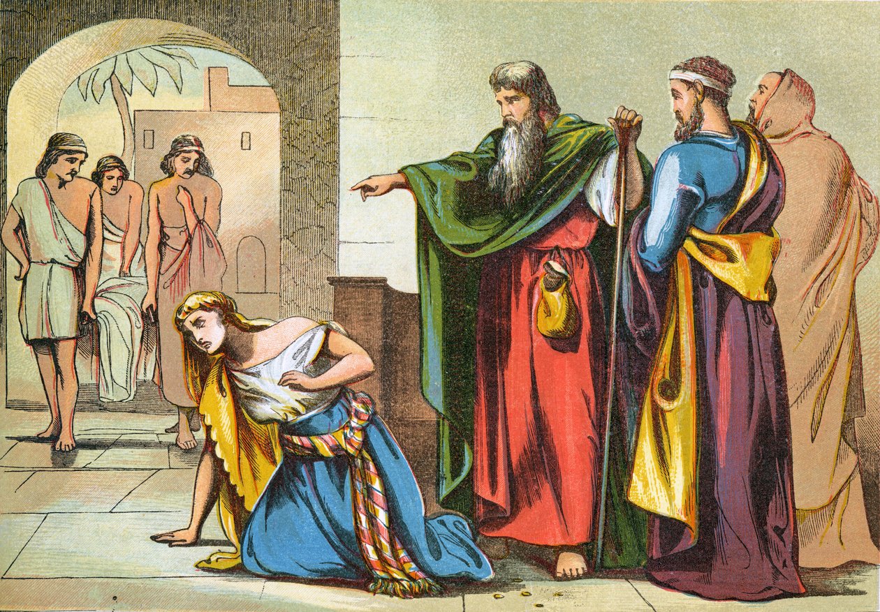 Sapphiras død, 1870 av English School
