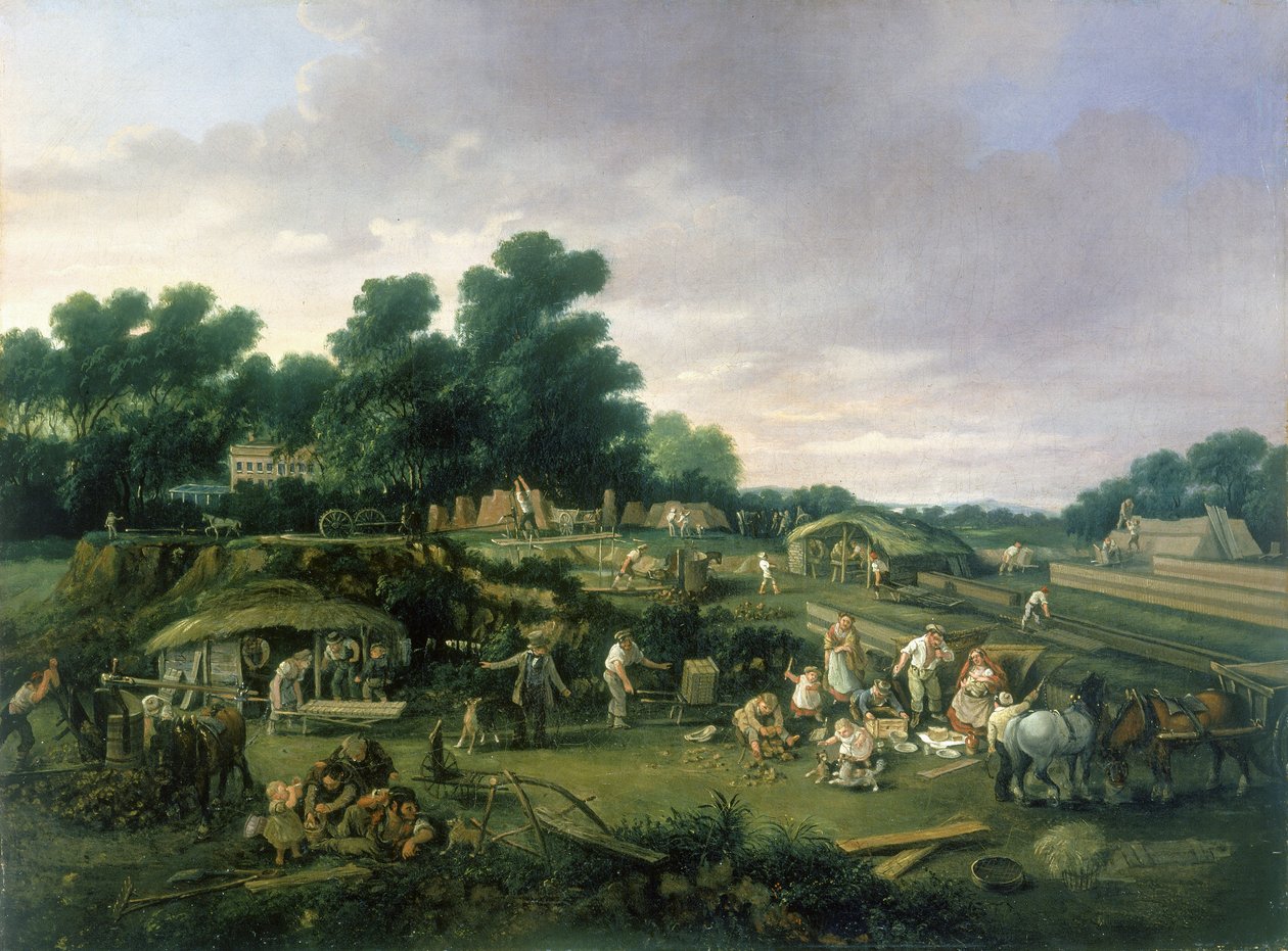 English Country Brickworks, ca. 1840 av English School