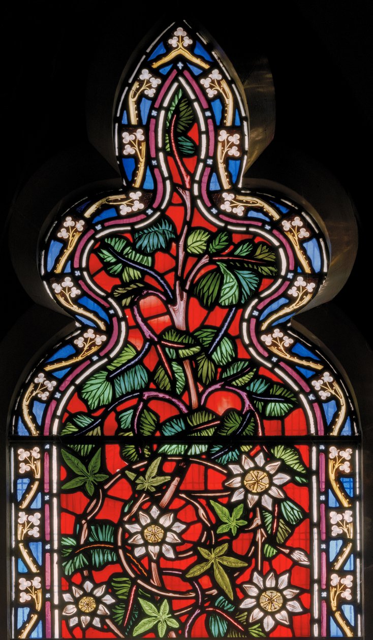 Blomstervindu med daddelpalme, 1864 av English School