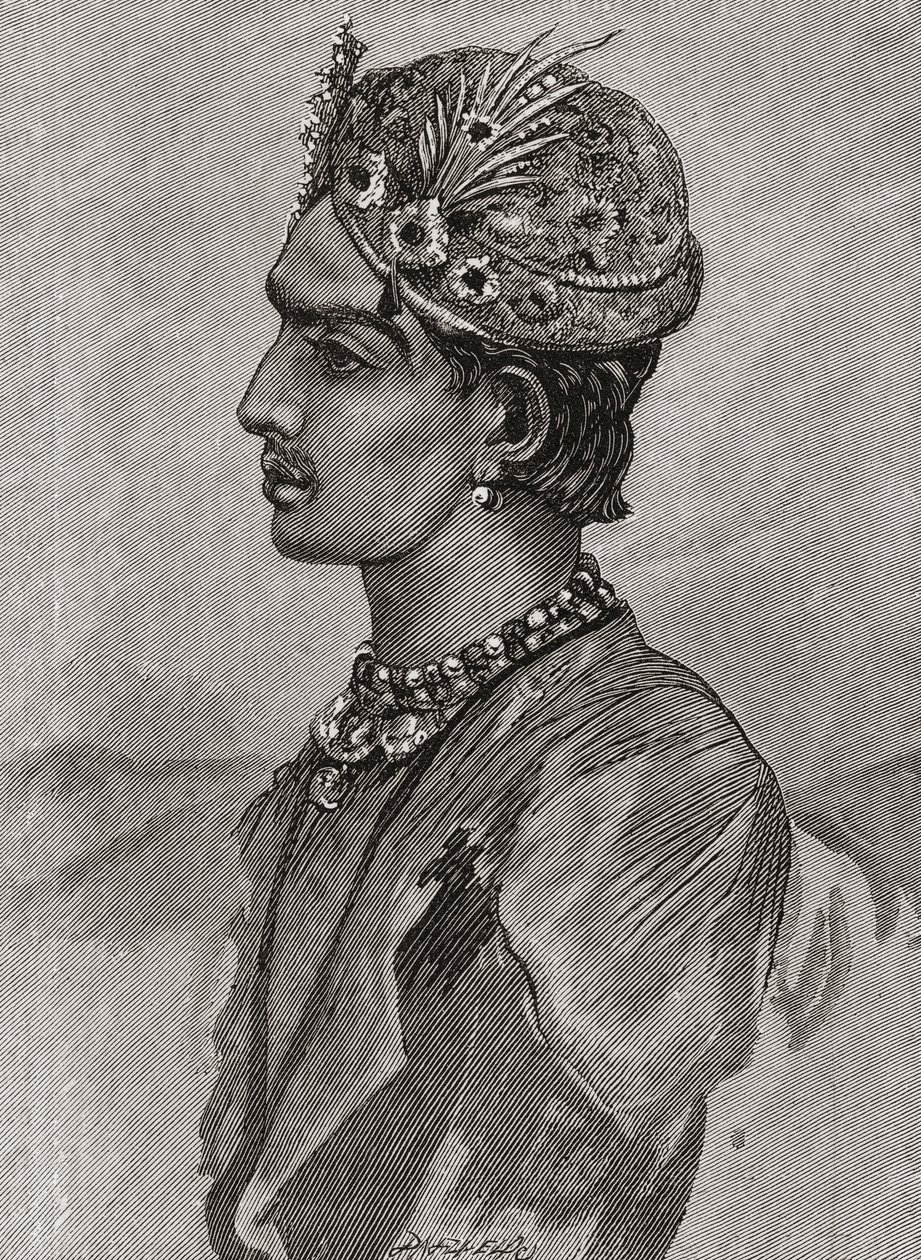 Maharaja Mangal Singh Prabhakar, fra Magazine of Art, utgitt 1878 av English School