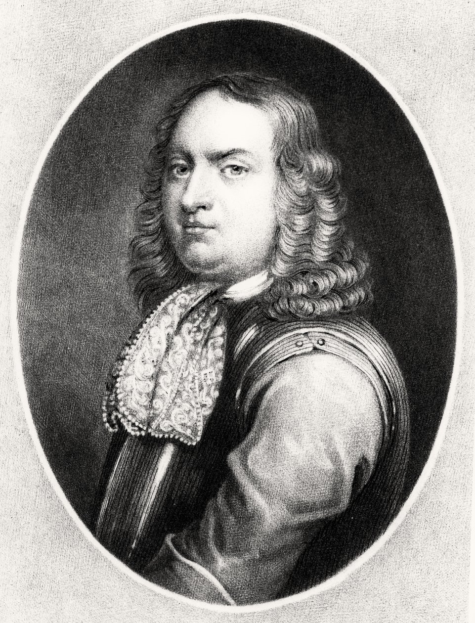Portrett av admiral Robert Blake (1599-1657) gravert av Richard Earlom (1743-1822) og Charles Turner (ca. 1773-1857) fra Illustrious Characters in British History (mezzotint) av English School