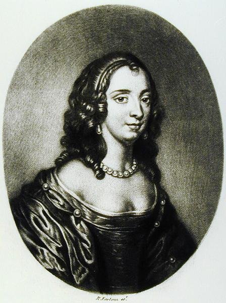 Portrett av Anne Clarges, hertuginne av Albemarle, gravert av Richard Earlom (1743-1822) fra Illustrious Characters in British History (mezzotint) av English School