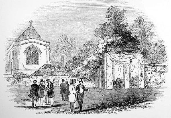 Ruinene av Wolvesey Castle and Palace, Winchester, 1845 av English School