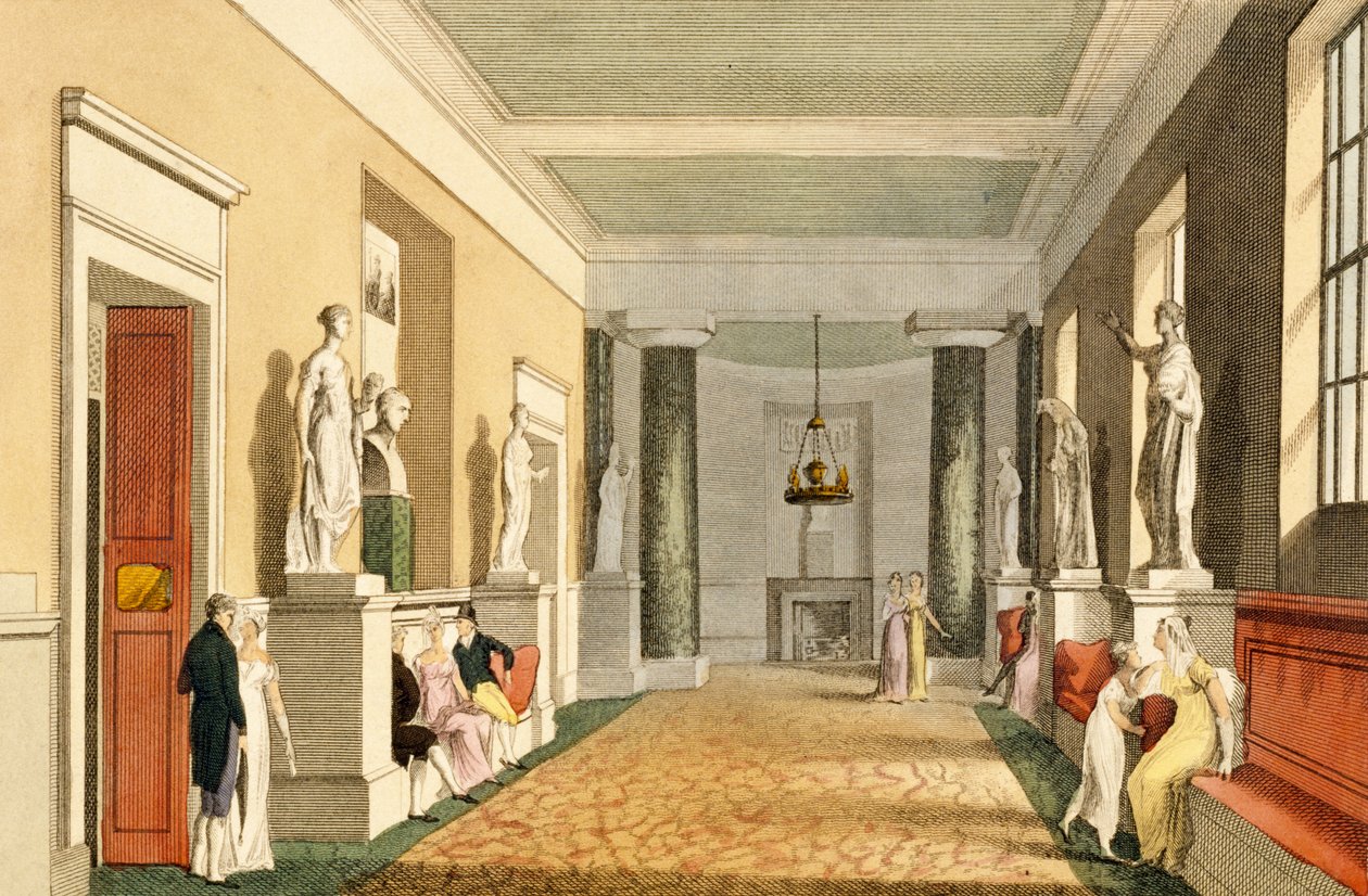 Saloon to the Private Boxes, Covent Garden Theatre, fra Ackermanns Microcosm of London, 1810 (akvatint) av English School