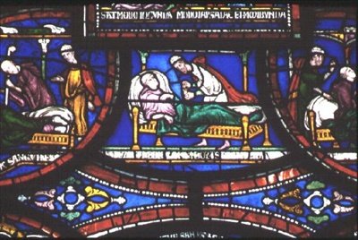 Scene fra Life of St. Thomas a Becket, Trinity Chapel Windows, ca. 1220 av English School