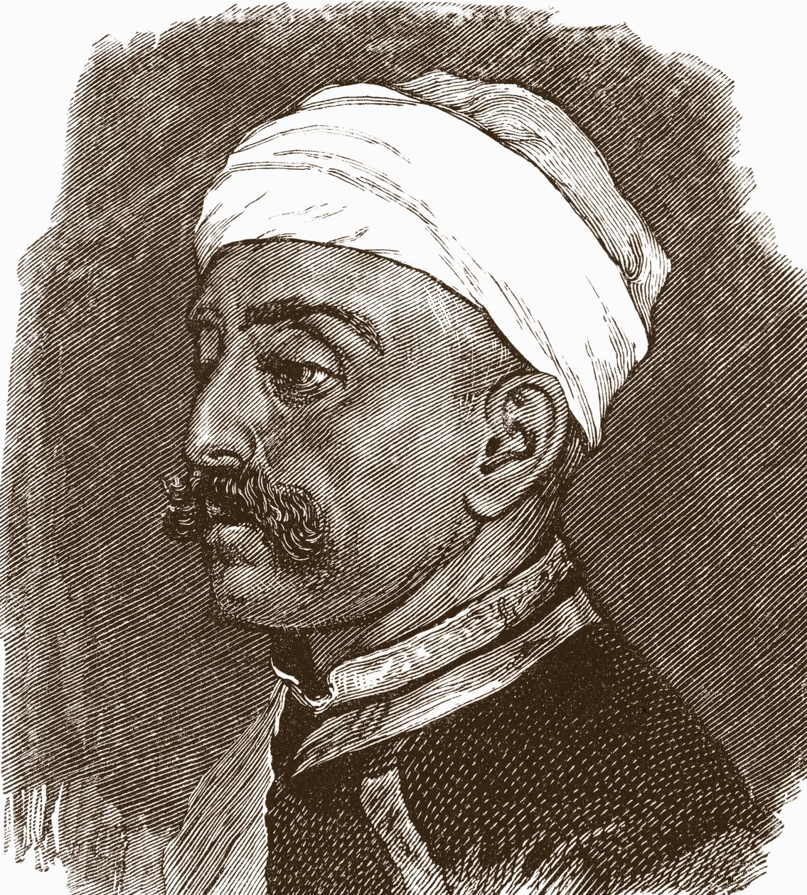 Sir Mir Turab Ali Khan, fra The Magazine of Art, utgitt 1878 av English School