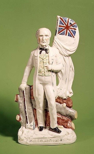 Staffordshire-figur av Gladstone, 1873 av English School