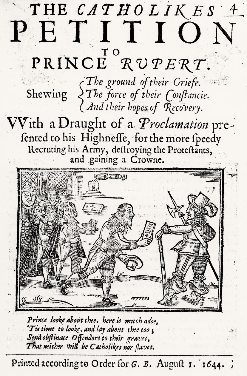 Katolikkens begjæring til prins Rupert (1619-82) 1644 av English School