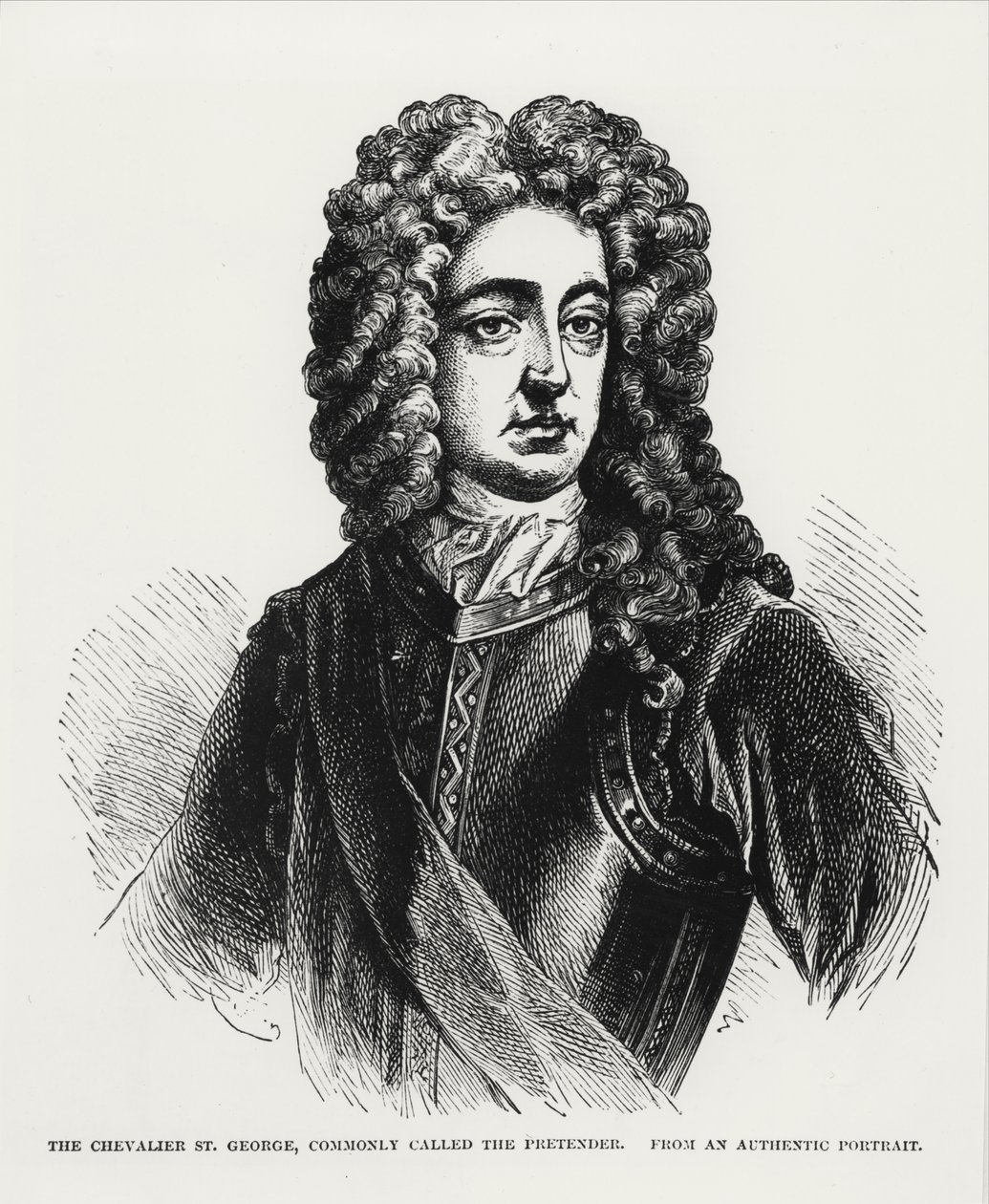 The Chevalier St. George, ofte kalt The Pretender (1688-1766) av English School