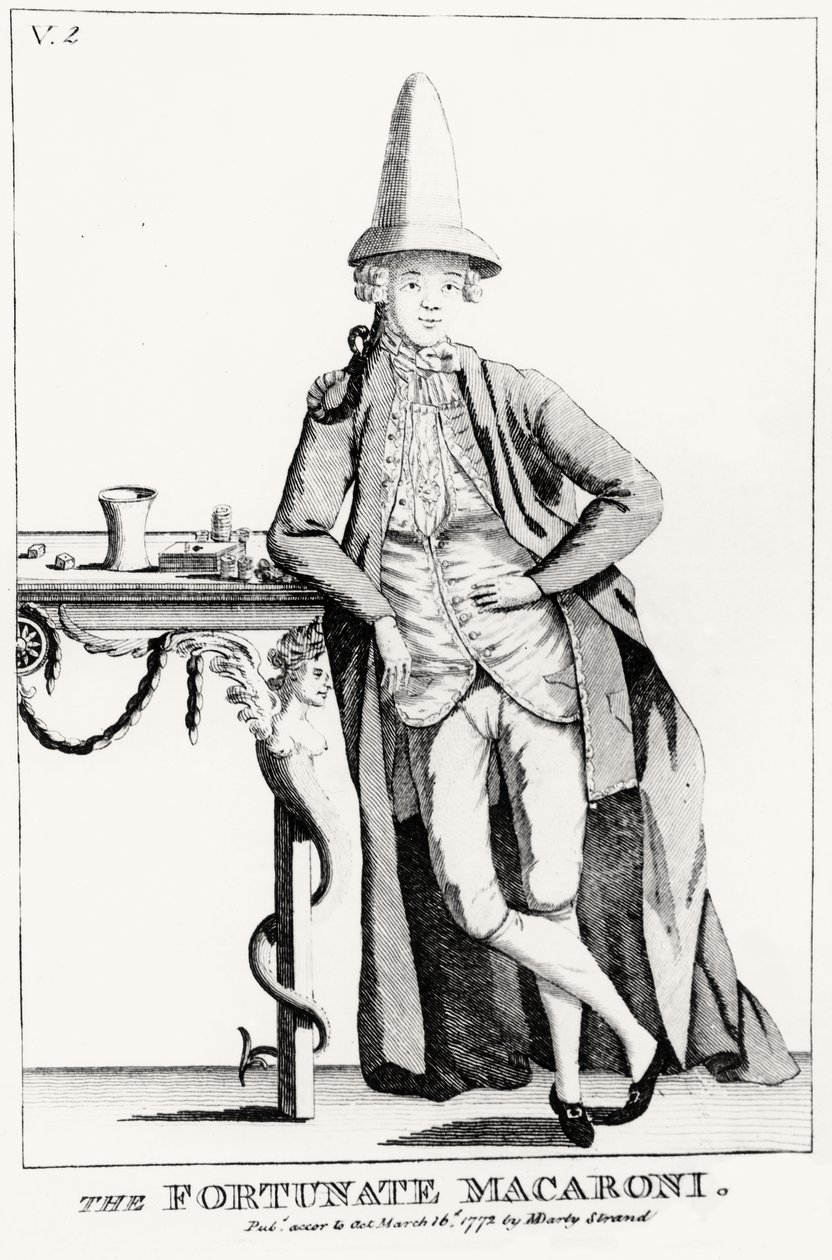 The Fortunate Macaroni, pub. av N. Dandy, 16. mars 1772 av English School