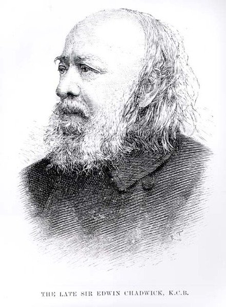 Den avdøde Sir Edwin Chadwick (1800-90) av English School