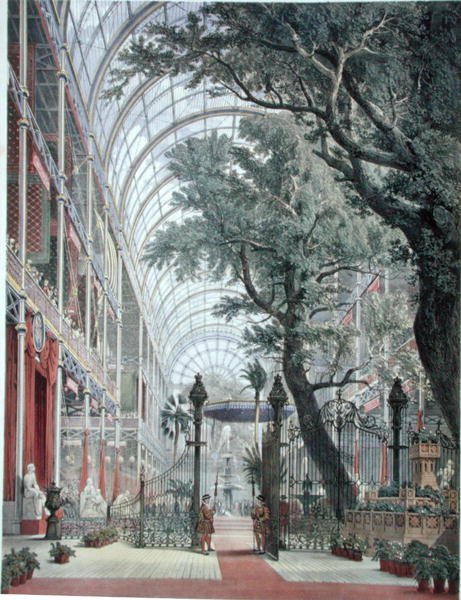 Waiting for the Queen, fra Dickinsons Comprehensive Pictures of the Great Exhibition of 1851, publisert 1854 (se 194669) av English School