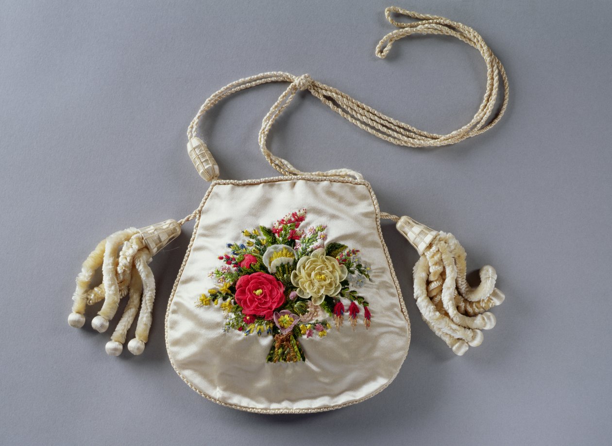 Dameveske, 1830-tallet (brodert silke) av English School