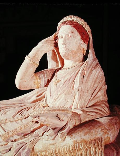 Sarkofagen til Larthia Seianti (terrakotta) (detalj) av Etruscan