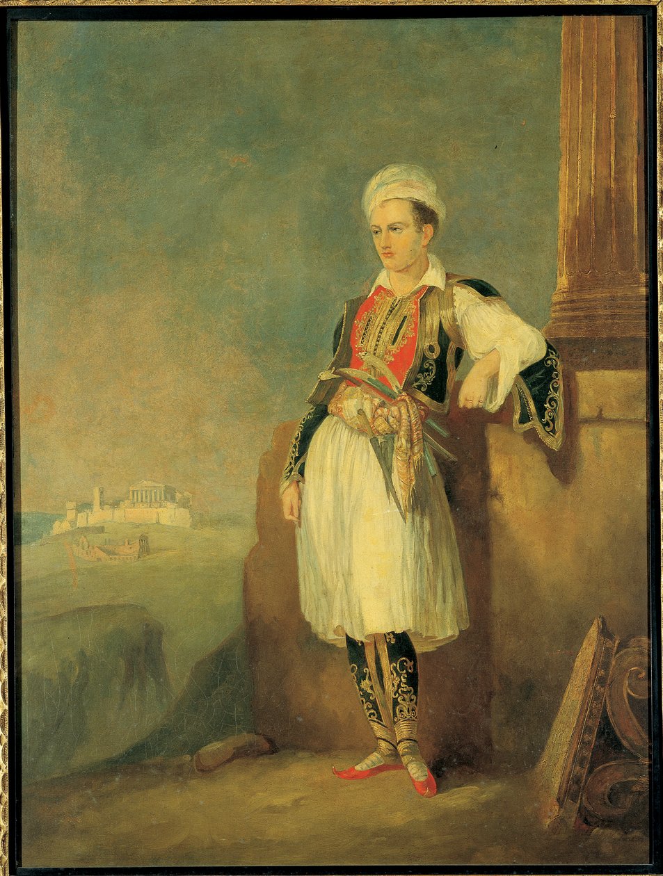 Portrett av poeten Lord George Noel Byron, 1830 av European School