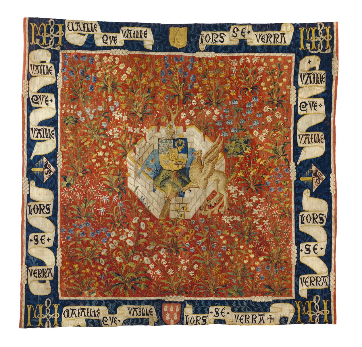 Millefleurs Tapestry, ca. 1520 (ull og silke) av Flemish School