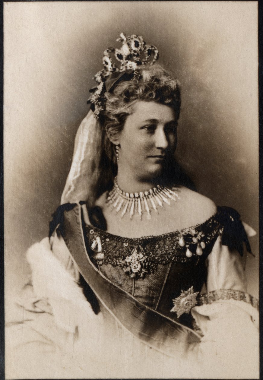 Portrett av Augusta Victoria av Schleswig Holstein (1846-1923), tysk keiserinne. av French Photographer
