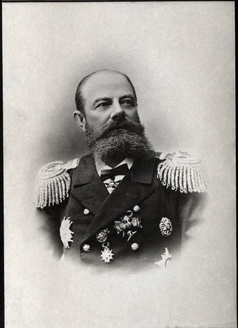Portrett av Avellan, russisk admiral og sjef for den russiske middelhavsflåten. av French Photographer