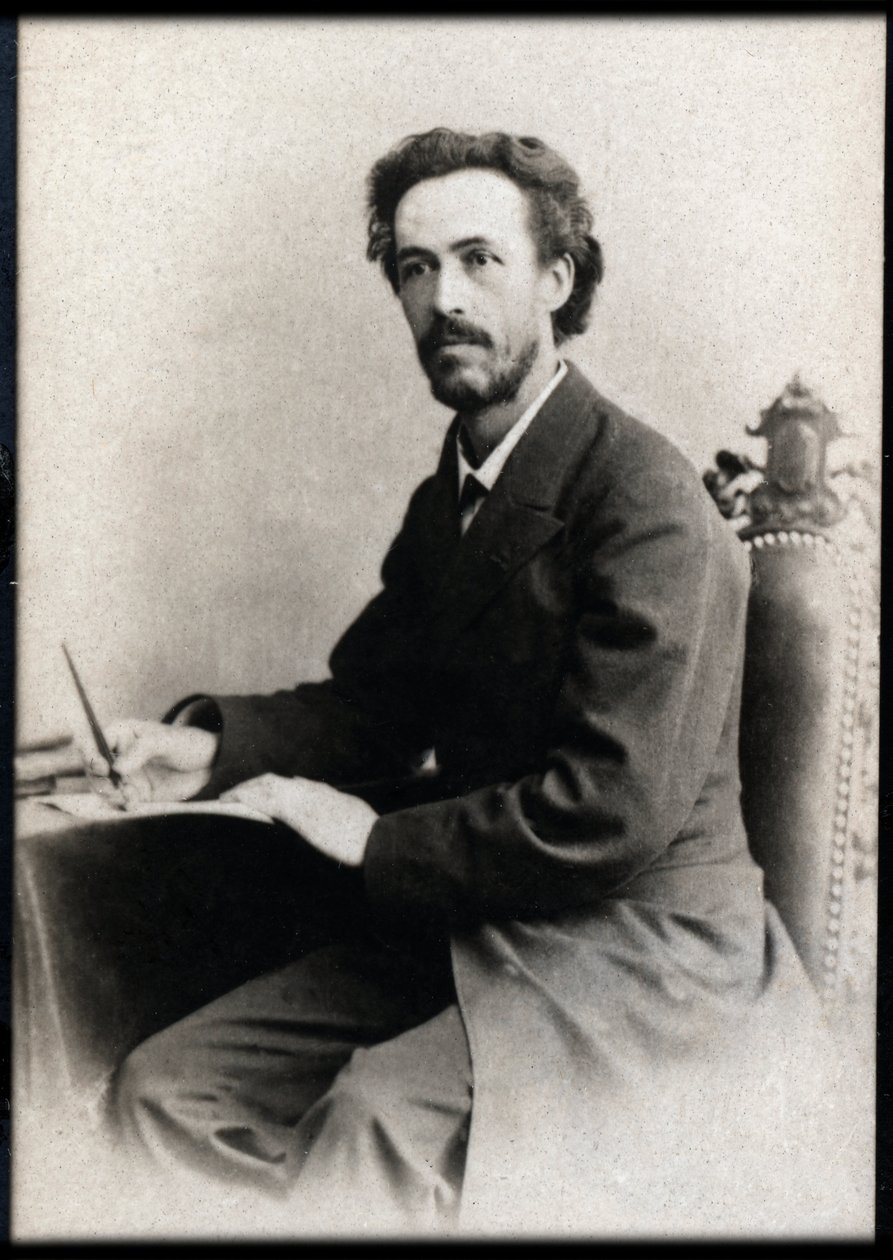 Portrett av Benjamin Godard (1849-1895), fransk fiolinist og komponist. av French Photographer