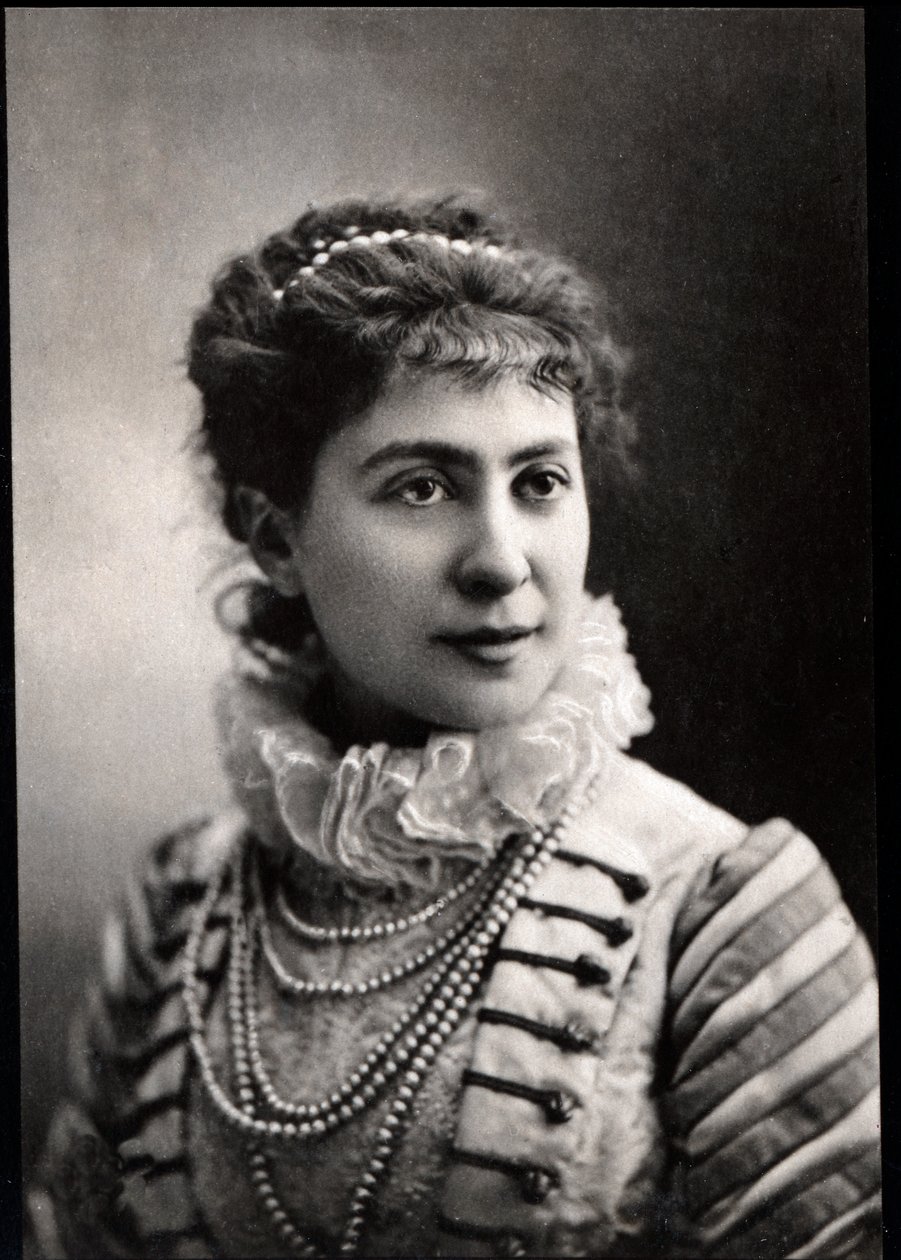 Portrett av Blanche Baretta (Barreta) Worms (f. 1855), fransk skuespillerinne. av French Photographer