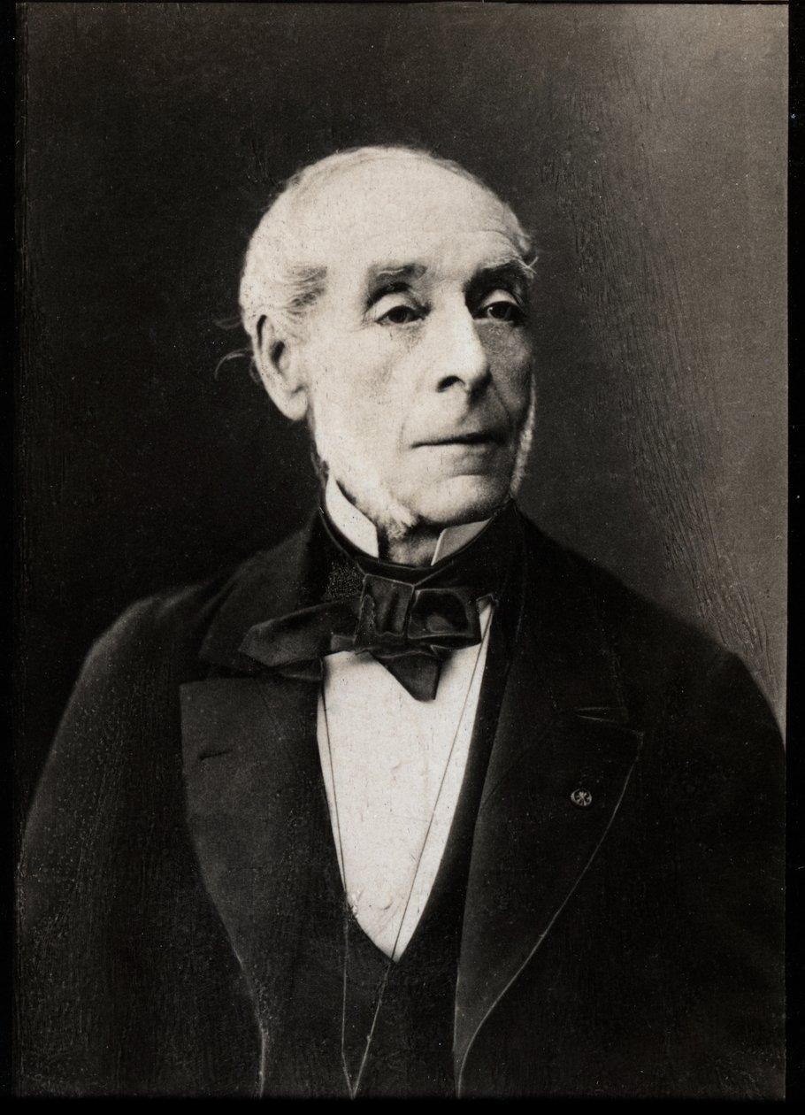 Portrett av Ernest Legouve (1807-1903), fransk dramatiker. av French Photographer