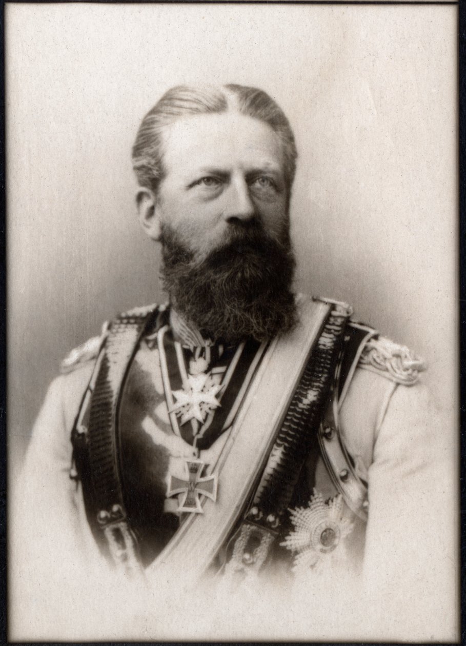 Portrett av Frederick III (Friedrich von Hohenzollern) (1831-1888), tysk keiser. av French Photographer