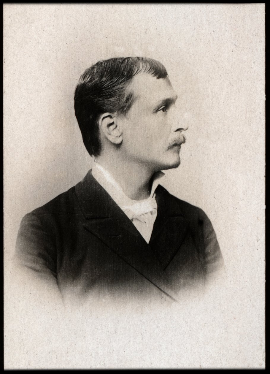 Portrett av Georges Courteline (1858-1929), fransk dramatiker og romanforfatter. av French Photographer