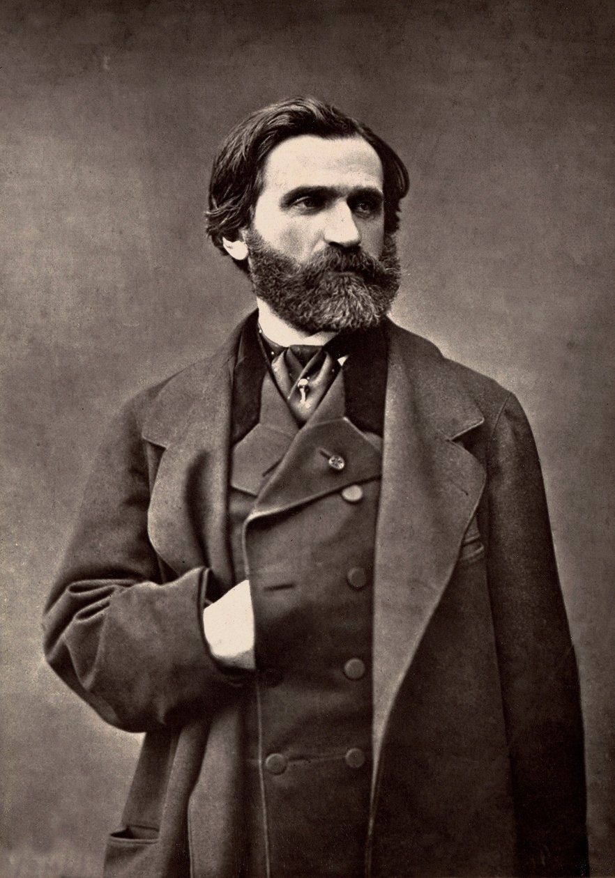 Portrett av Giuseppe Verdi av French Photographer