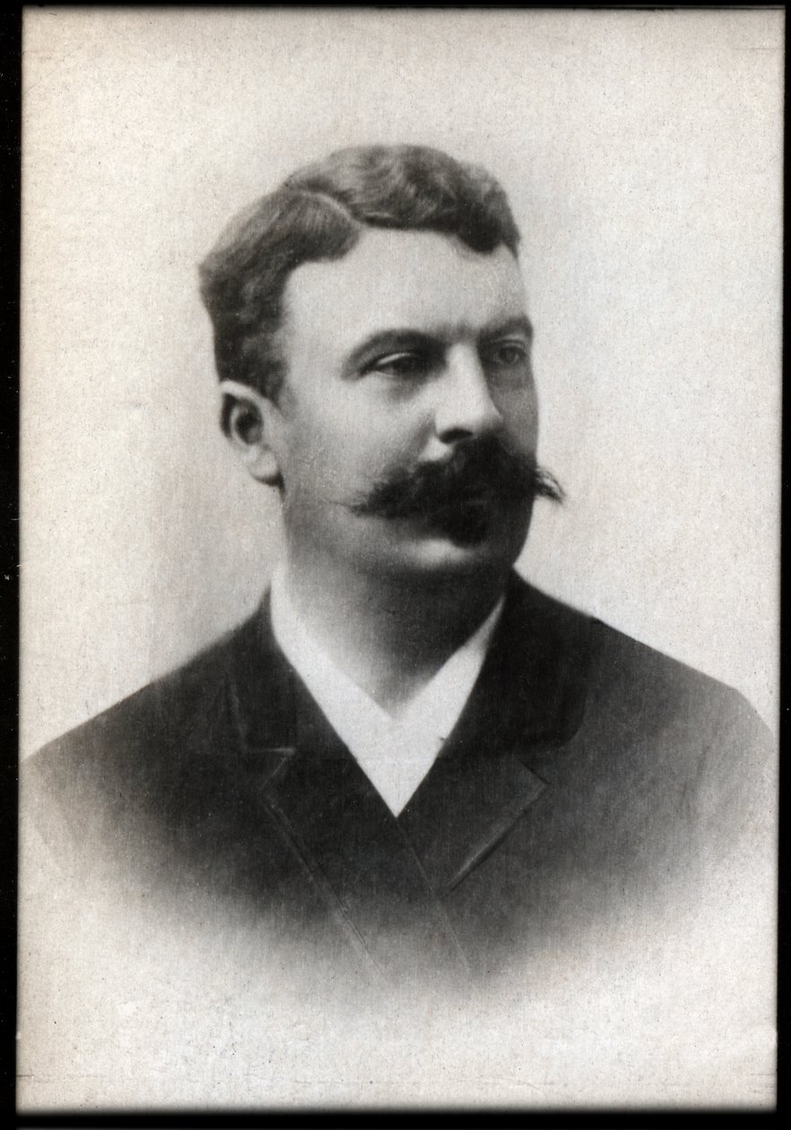 Portrett av Guy de Maupassant (1850-1893), fransk forfatter. av French Photographer