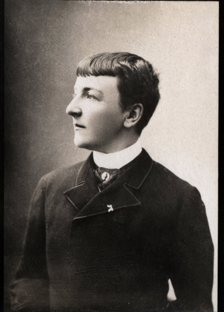 Portrett av Jane Henriette Magre (1851-1916), fransk arkeolog og forfatter. av French Photographer