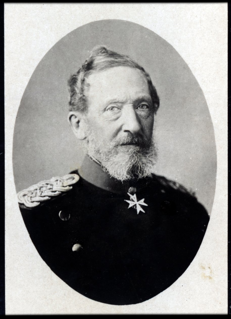 Portrett av Leonhard (Leonard) Graf von Blumenthal (1810-1900), prøyssisk feltmarskalk. av French Photographer