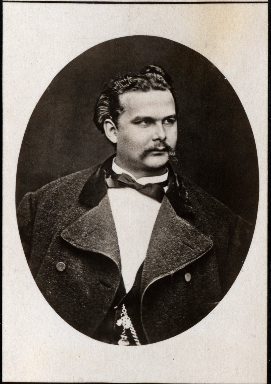Portrett av Ludwig II av Bayern (1845-1886), konge av Bayern. av French Photographer