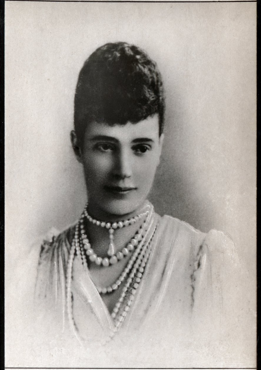 Portrett av Maria Feodorovna (1847-1928), keiserinnekonsort av Russland. av French Photographer