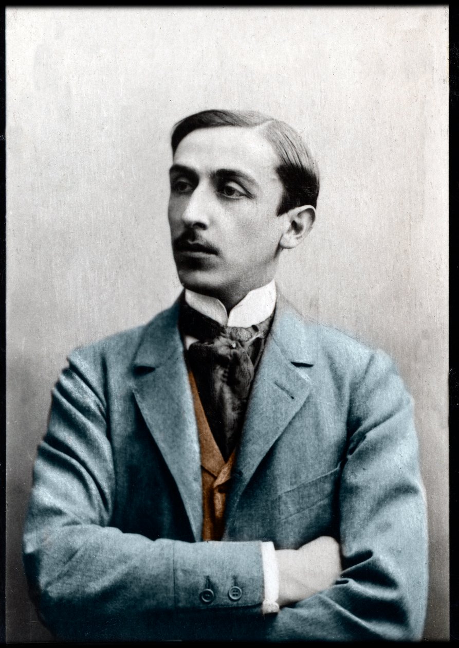 Portrett av Maurice Barres (1862-1923), fransk forfatter, journalist og sosialistisk politiker. av French Photographer
