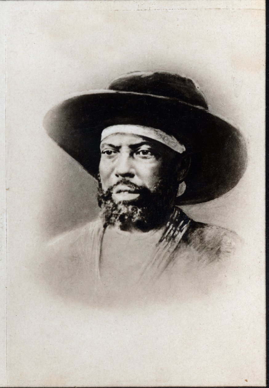 Portrett av Menelik II (1844-1913), keiser av Etiopia. av French Photographer