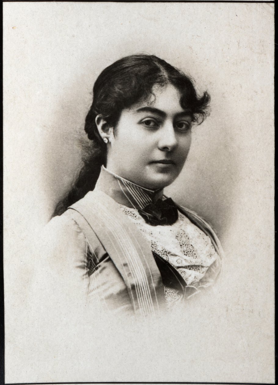 Portrett av Natalie av Serbia (1859-1941), dronningkonsort av Serbia. av French Photographer