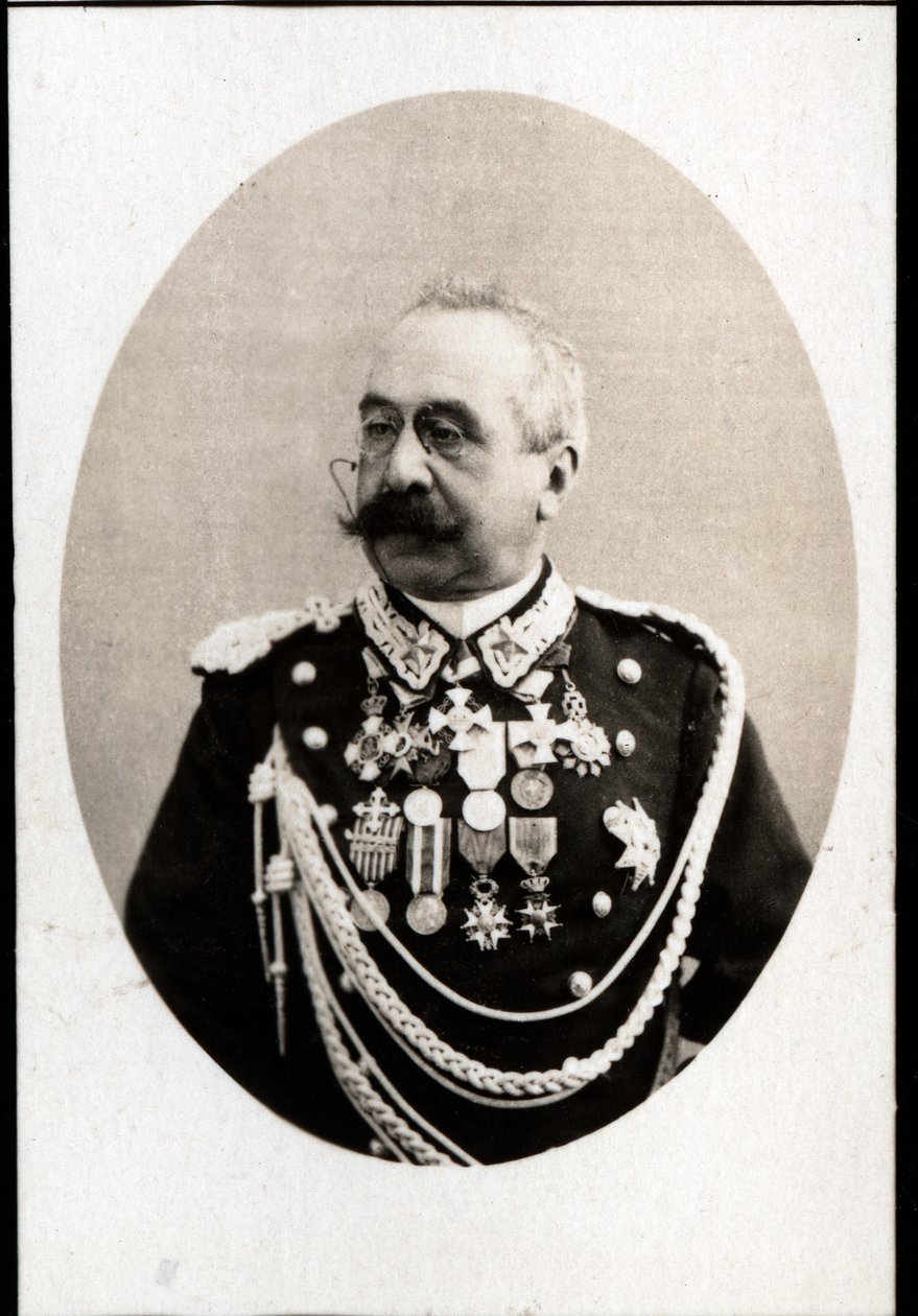 Portrett av Oreste Baratieri (1841-1901), italiensk general. av French Photographer