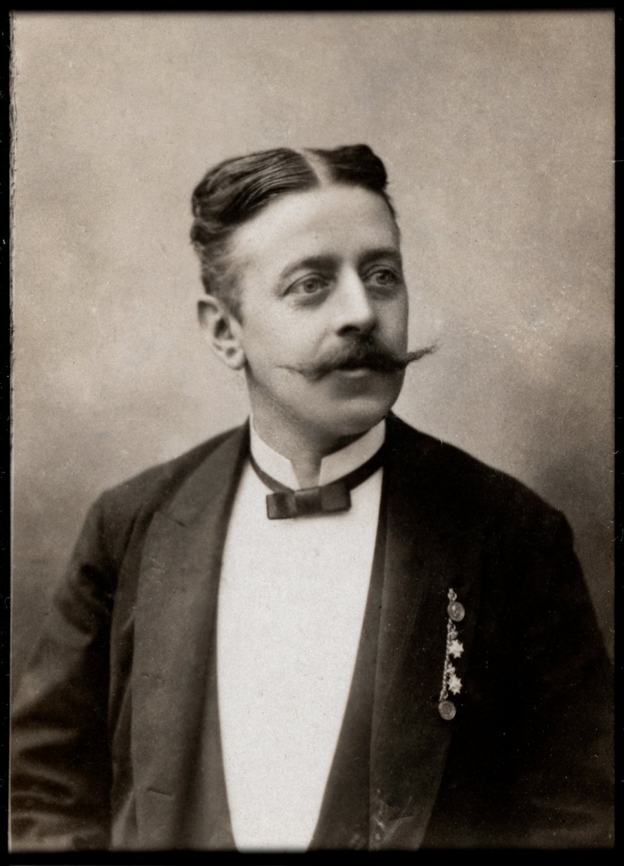 Portrett av Philipp Fahrbach (1843-1894), østerriksk komponist. av French Photographer