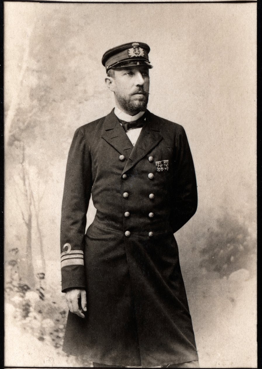 Portrett av prins Oscar Bernadotte av Sverige (1859-1953). av French Photographer