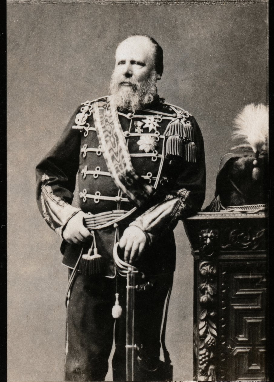 Portrett av William III av Nederland (1817-1890), konge av Nederland. av French Photographer