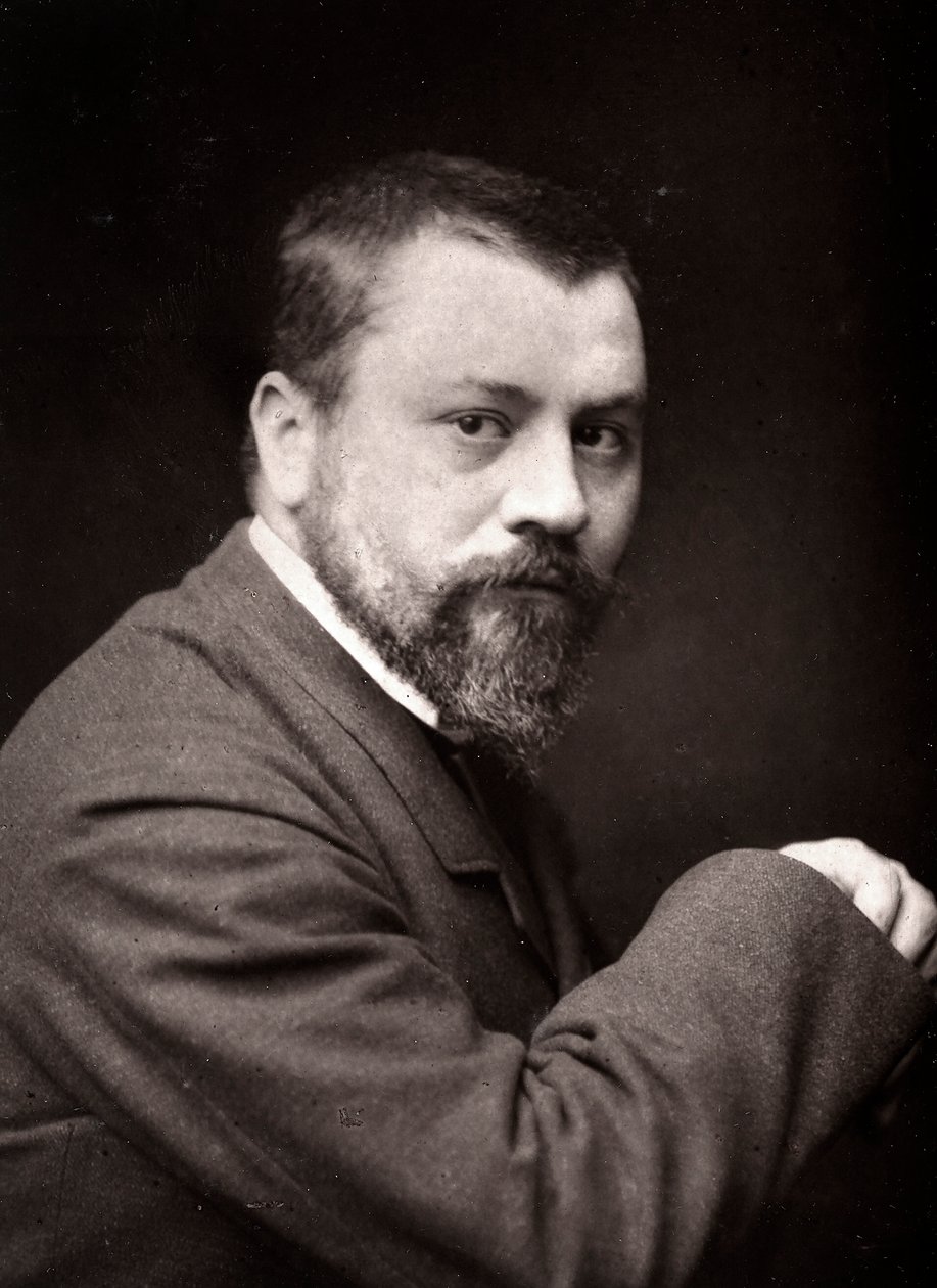 Kunstneren Désiré-Jules Lubin portrettert i anledning Salongen i Paris, 1885 av French Photographer