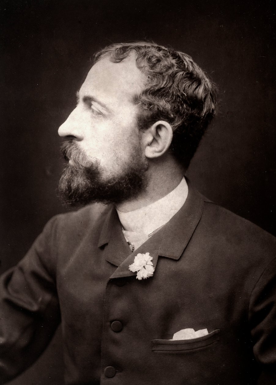 Kunstneren Théobald Chartran portrettert i anledning Salongen i Paris, 1885 av French Photographer