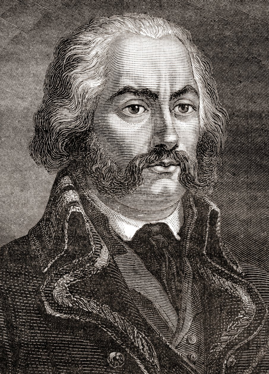 Adam Philippe, Comte de Custine, fra History of the French Revolution, av Louis Blanc av French School