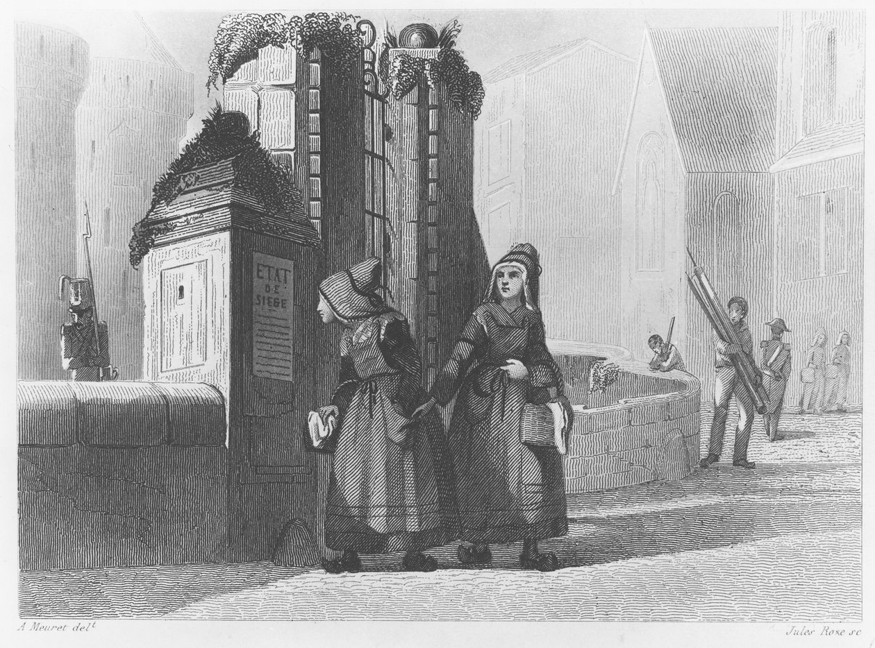 Ankomst av hertuginnen av Berry i Nantes, 1820 av French School