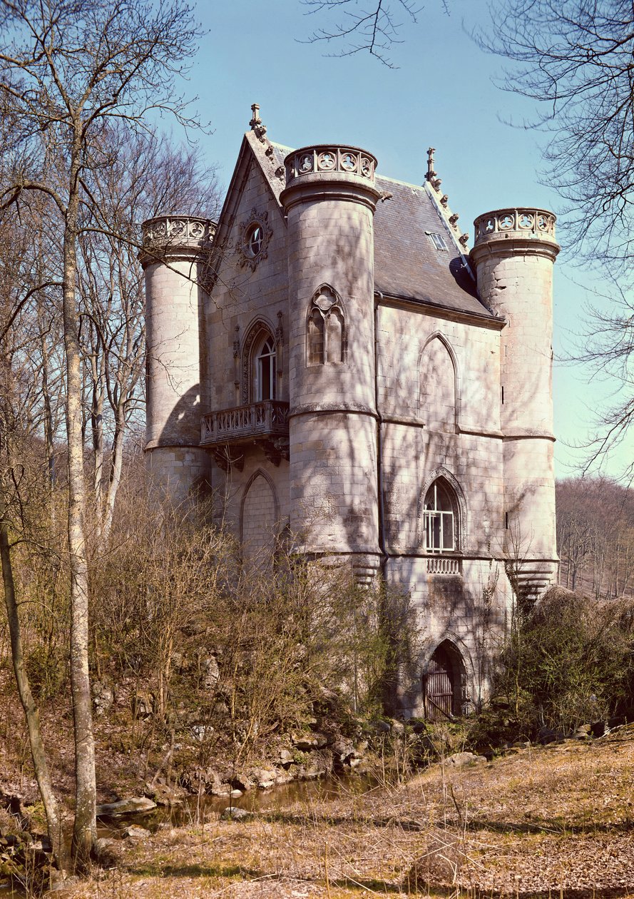 Chateau de la Reine Blanche ved dammene i Commelles, bygget av hertugen av Bourbon i 1826 av French School